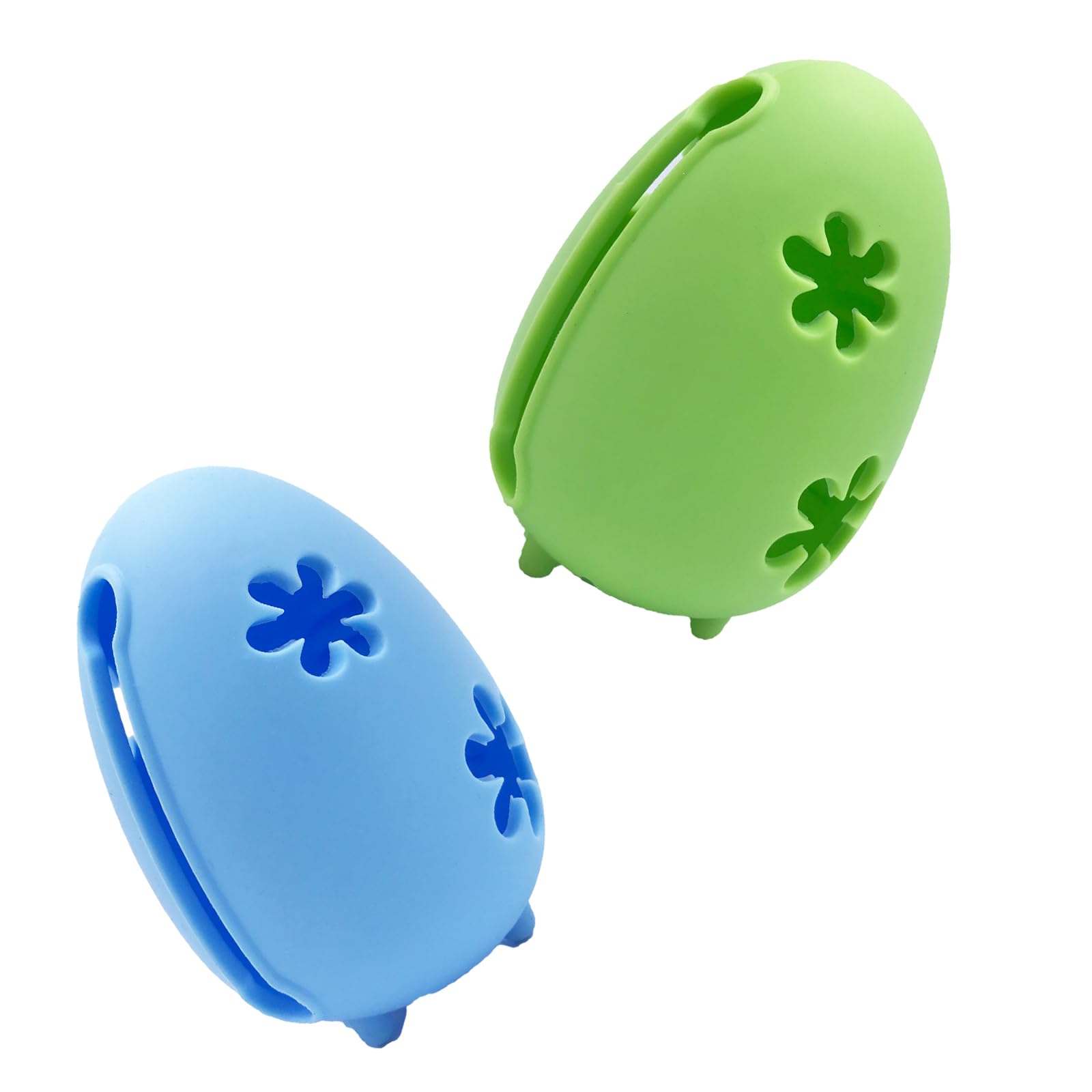 Soporte De Esponjas De Maquillaje, 2 Piezas Esponjas Estuche Suave Silicona Caja Diseño Transpirable De Doble Cara, No Fácil De Romper, Estuches Beauty Blender De Viaje Reutilizable (Azul + Verde)
