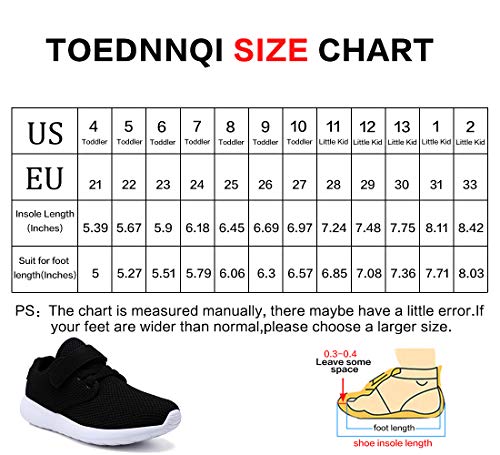 Image of TOEDNNQI Boys Girls Sneakers Kids Lightweight Breathable Strap Athletic Running Shoes for Little Kids /Toddler
