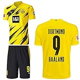 Original Branding PUMA Borussia Dortmund BVB Heimset 2020 2021 Home Kit Sponsor BL Logo Kinder Erling Haaland 9 Gr 164