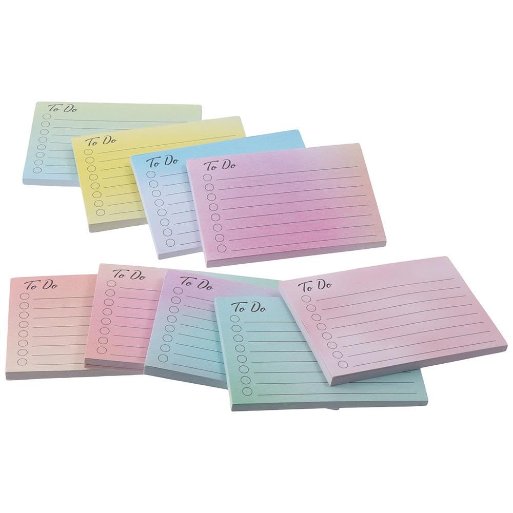 Risedot Sticky Notes Gradient 9 Pack to do List Memo Pad, 450 Sheets Daily List Planner Notes Pads Home - Image 2