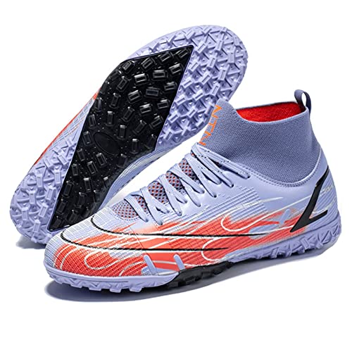 Chuteiras de Futebol Juvenil,Profissional Topo Alto Amarrado TF Chuteiras de Futebol de Relva Homens