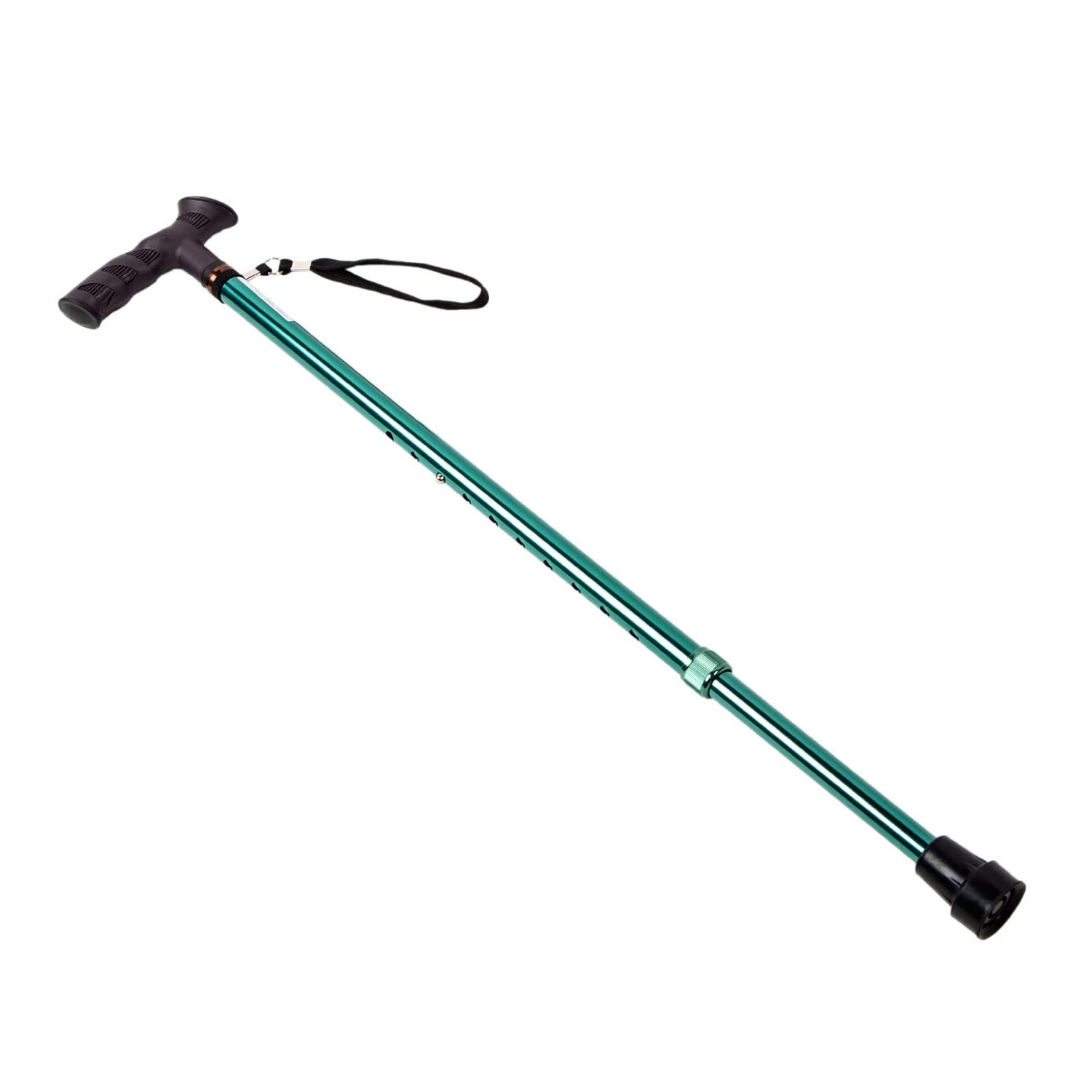 Bastón Ortopédico Regulable en Altura 72-95 cm – Fabricado en Aluminio – Empuñadura Anatómica de Tacto Suave y Ambidiestra con Cinta de Sujeción – Contera Antideslizante 19 mm