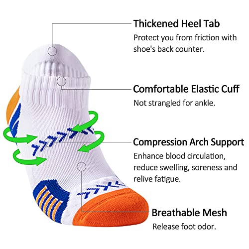 Fixseed Unisex Athletic Sport Socks With Cushioned Low Cut Running Socks For Women Men With Compression Arch Support #TOP2