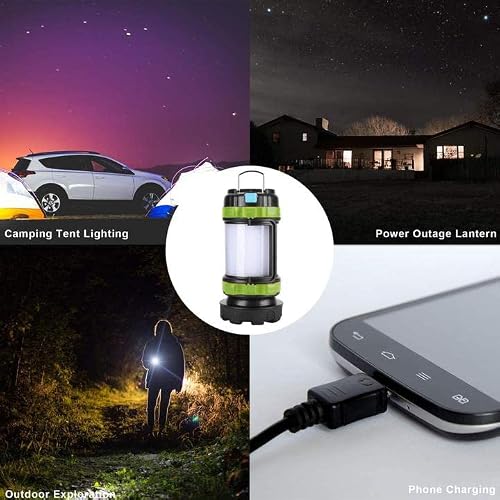 Camping Lantern Rechargeable , Alpswolf Camping Flashlight 4000 Capacity Power Bank,6 Modes, Ipx4 Waterproof, Led Lantern Camping, Hiking, Outdoor Recreations, Usb Charging Cable Included #TOP4