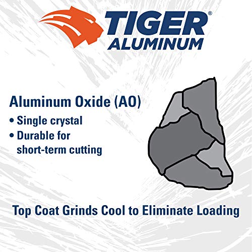 Image of Weiler 60601 Tiger Aluminum Resin Fiber Sanding & Grinding Disc, 4-1 /2 inch Diameter, 36 Grit, 5 /8 inch - 11 Hub (Pack of 25)