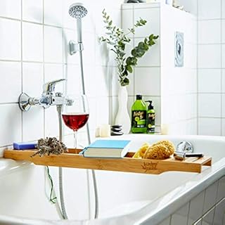 bambuswald © bathtub shelf made from ecological bamboo | bathtub shelf bath bridge shelf bathtub tray bathtub support bathtub board