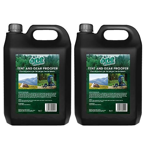 One Chem Tent and Gear Waterproof 2 x 5 Litre Refill, Multi-pack, Effectively Protects Tents and Gear From The Elements
