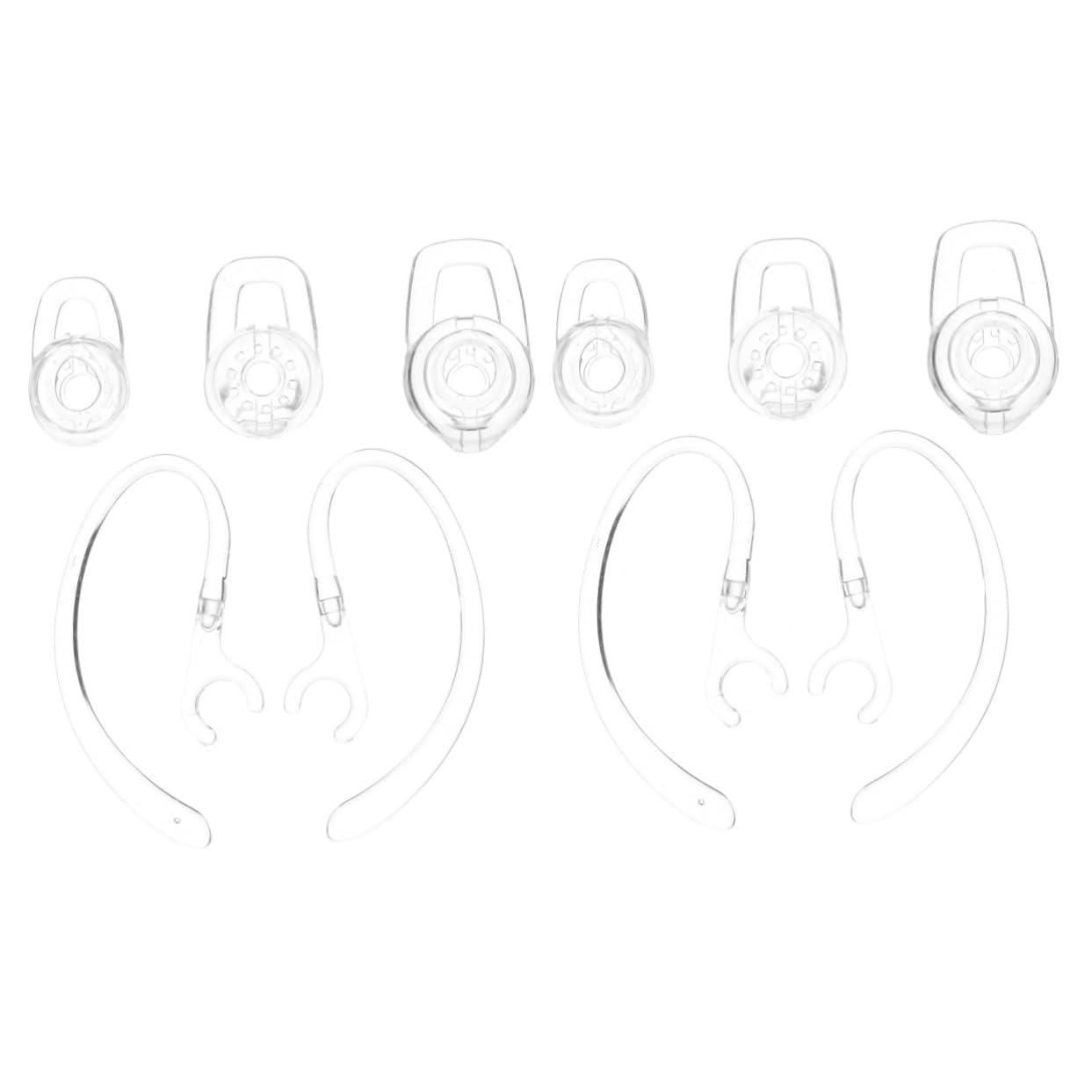 KOMBIUDA 2 Series Auriculares De Gel Transparentes De Puntas Y Ajustables Compatible con Auriculares Inalámbricos Aislamiento 20 Piezas*2