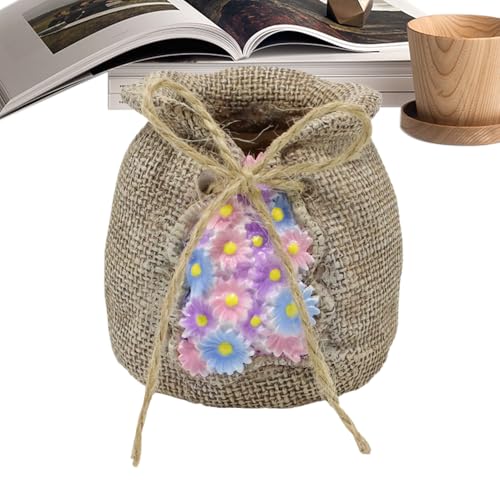 Sack Flower Pot, Sack Sack Planter, Resina Estatua de estatua Contenedor de macetas en forma de sacos, bote de flores de saco, Figuras de paisaje adorno de escritorio, decoración del hogar para la sal