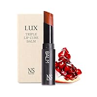 Vista 4 de Lux Triple Lip Cure Balm (0.17 oz) (MUSE (Rose Coral)) 4 millones de unidades vendidas en Corea, Bálsamo Labial Coreano con Tinte Natural, Libre