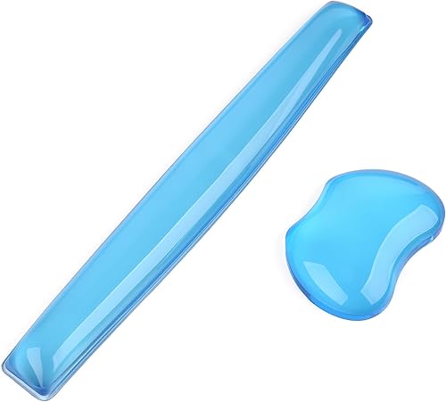 Miniatura 8 de Juego de reposamuñecas para teclado y mouse de gel de silicona, almohadilla de soporte de muñeca para oficina, computadora, laptop, Mac, duradero
