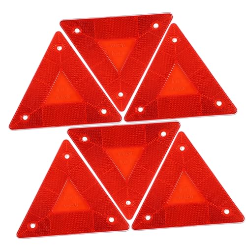 Señales triangulares reflectoras para vehículo lento 6 pcs