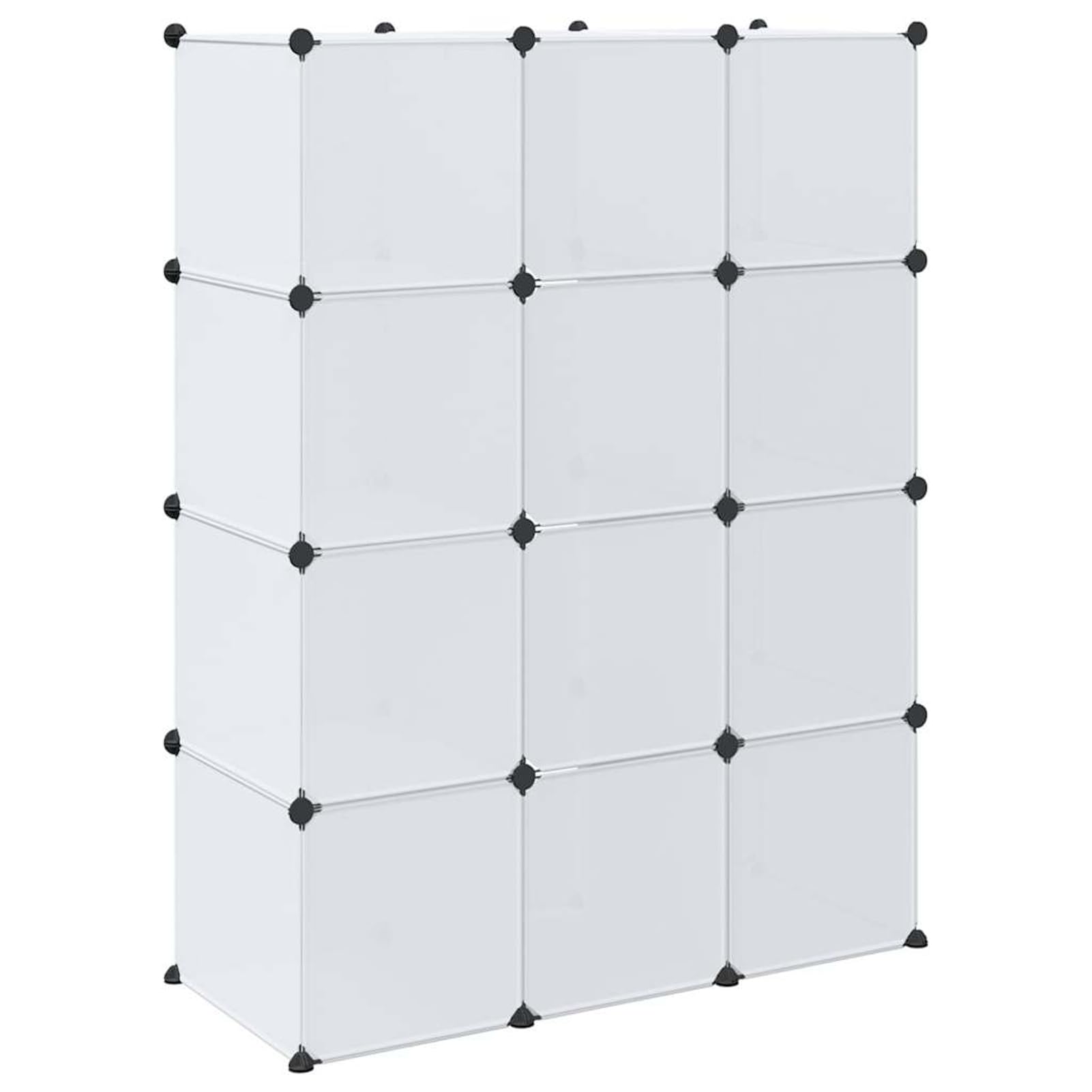 Homgoday Armario portátil, Guardarropa Combinado, Organizador de Almacenamiento Modular Armario Modular con 9 Compartimentos Blanco 37x115x150 cm
