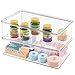 mDesign Storage Box Organizer for Vitamins, Supplements, Health Products - Set of 2, Medium, Clear