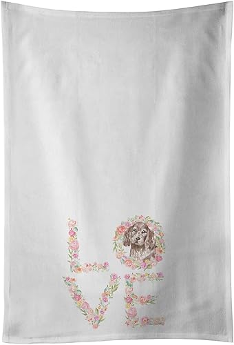 Miniatura 4 de Carolines Treasures WDK4429WTKT French Bulldog 7 Love White - Juego de 2 toallas de cocina 19 x 25 pulgadas multicolor