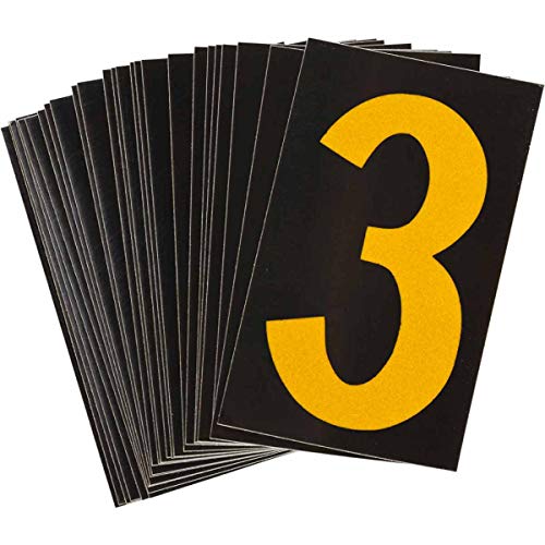 Brady Bradylite 5905-3 lot de 10 lettres et chiffres réfléchissants contre l'ombre