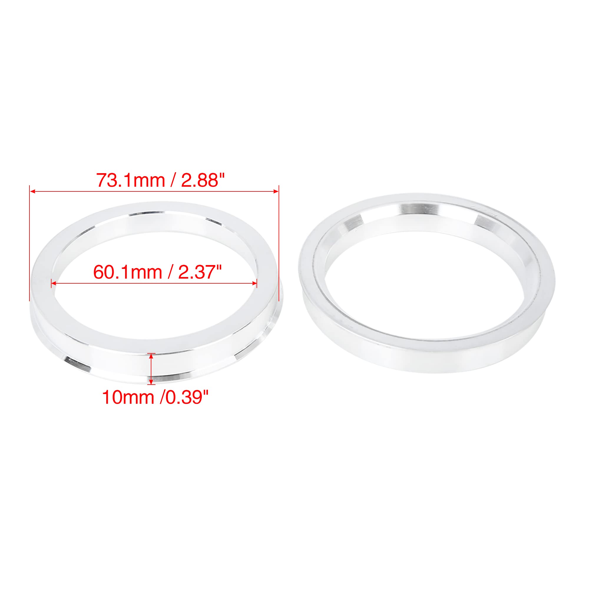 Pierścienie centrujące piastę, 4 szt. ID 54,1 mm 56,1 mm 60,1 mm 66,6 mm OD 54,1 mm 56,6 mm 73,1 mm do centrowania opon samochodowych pierścienie centrujące piastę otwór koła centrujące piastę(72.6 to