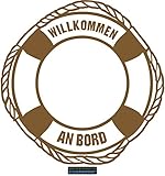 CLICKANDPRINT Aufkleber » Rettungsring, 120x119,1cm, Bronze Metallic • Dekoaufkleber/Autoaufkleber/Sticker/Decal/Vinyl