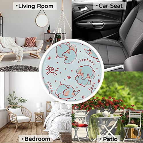 Chair Pads Lovely Elephant Round Chair Cushions, Fabric Chair Pillow, Comfort Softness Seat Cushion For Dining Chair, Thicken Chair Padding For Refurbishment Diameter 14.5In #TOP6