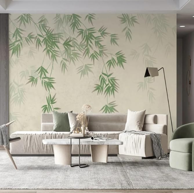 Fresque murale feuillage bambou haute d&eacute;finition pour chambre - 4