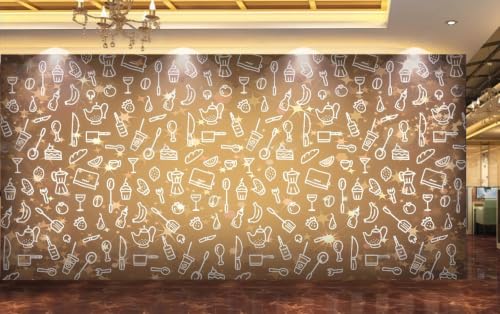 Papier peint boissons et collations décoration murale 3D