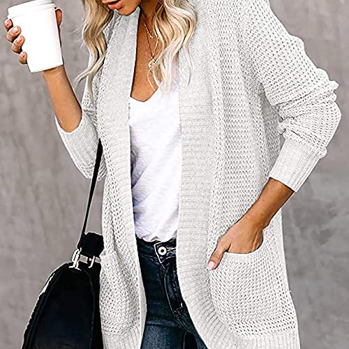 Suéter feminino de manga comprida para outono de inverno tricô cardigã liso feminino 2023 moderno Y2