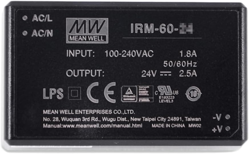 Mean Well IRM 60W 15V 2.5A Switching Power Supply， IRM-60-15 PCB Type AC-DC Power Supply Driver Converter Transformer