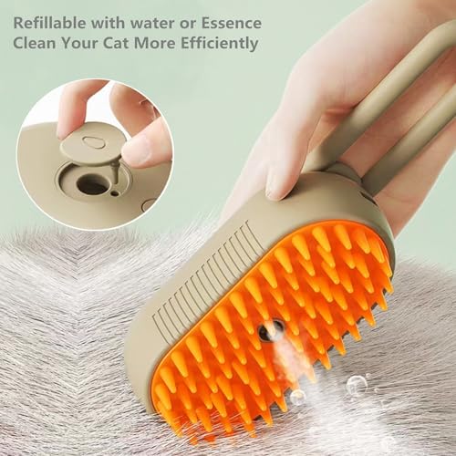 Image of Cleaning Slicker Brush, Cat Brush with Release Button, Dog Shedding for Grooming, Cat Comb Pet Massage Tool Suitable for Long or Short Pet Hair Cleaner, Removes Tangles & Loose Fur（Square）