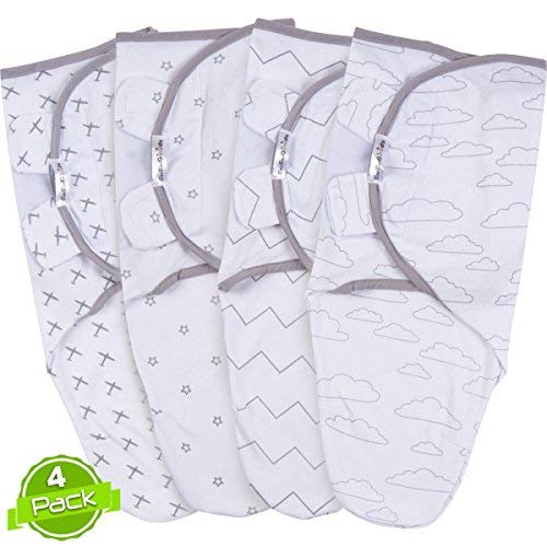 Ziggy Baby Swaddle Blankets 3 Pack - Adjustable Baby Wrap, 100% Cotton, For Newborns & Infants 7-14 Lbs - View #8