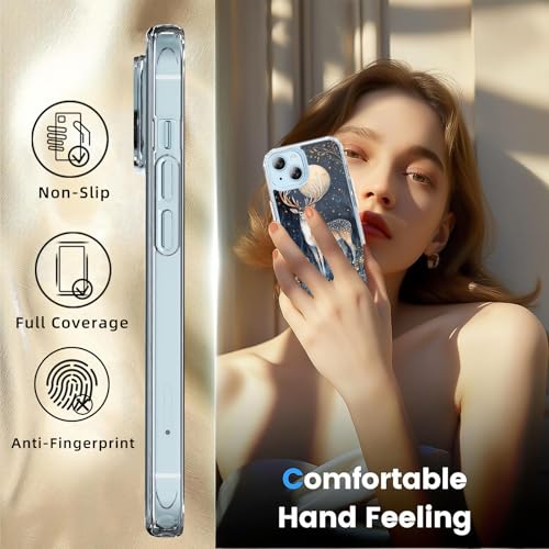Coque iPhone 16 Plus transparente en acrylique rigide et antichoc motif Noël