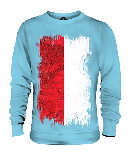 Sweat-shirt Monaco drapeau grunge aux finitions haut de gamme