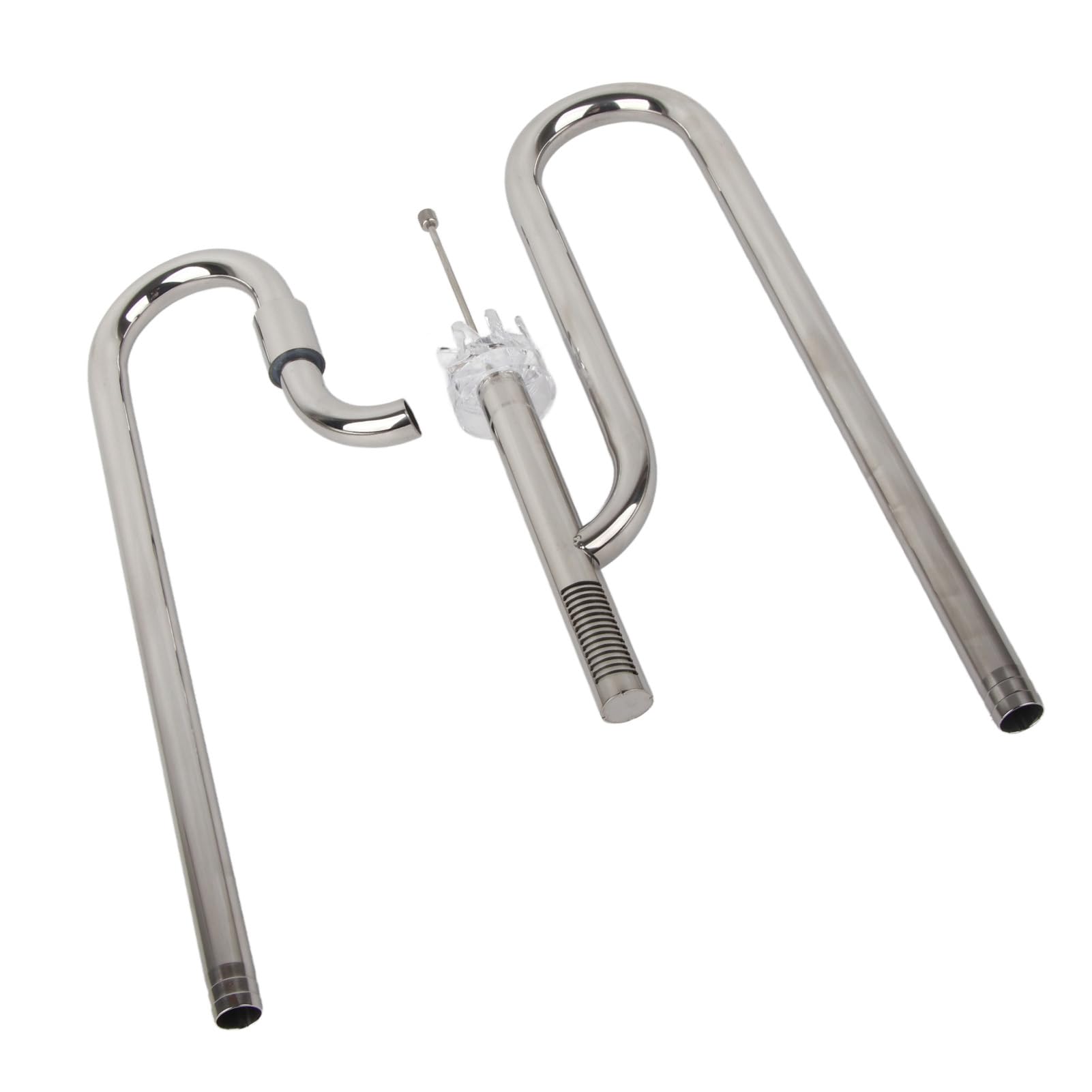 Acouto Metal Lily Pipe Tubo de Salida de Entrada de Metal para Acuario Inoxidable, Acero Inoxidable 304, Control de Flujo Ajustable, Diseño Elegante para Peceras y Acuarios (16 mm/0,63 Pulgadas)