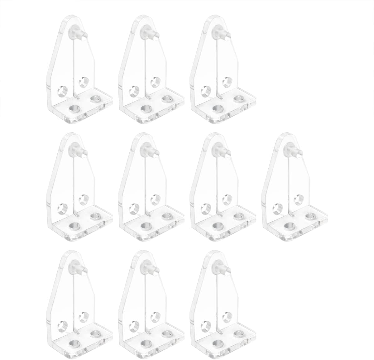 10pcs 1 Inch Hold Down Brackets Clear Color Bottom Rail Hold Clips Replacements for