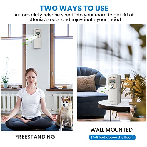Svavo V-880D-GREY Automatic Lcd Fragrance Dispenser - Wall Mount/Free Standing Abs Auto Air Freshener Dispenser Programmable Aerosol Spray Perfume Dispenser For Bathroom thumb #4