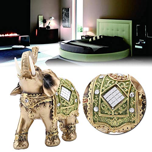 Estatua de Elefante Feng Shui de Resina Verde miniatura 6