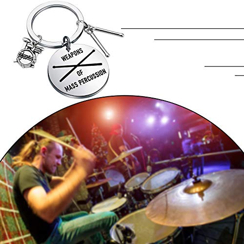 CHOORO Weapons of Mass Percussion Drum Kit Gifts Drummer Gift Drummer Keychain Musician Keychain Percussion Jewelry (Weapons-Keychain) - Thumbnail 7