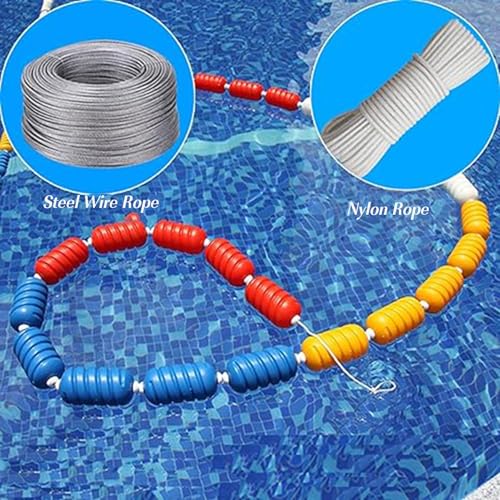 Divisori galleggianti per piscine, corda di sicurezza in nylon resistente per la demarcazione e la separazione della piscina