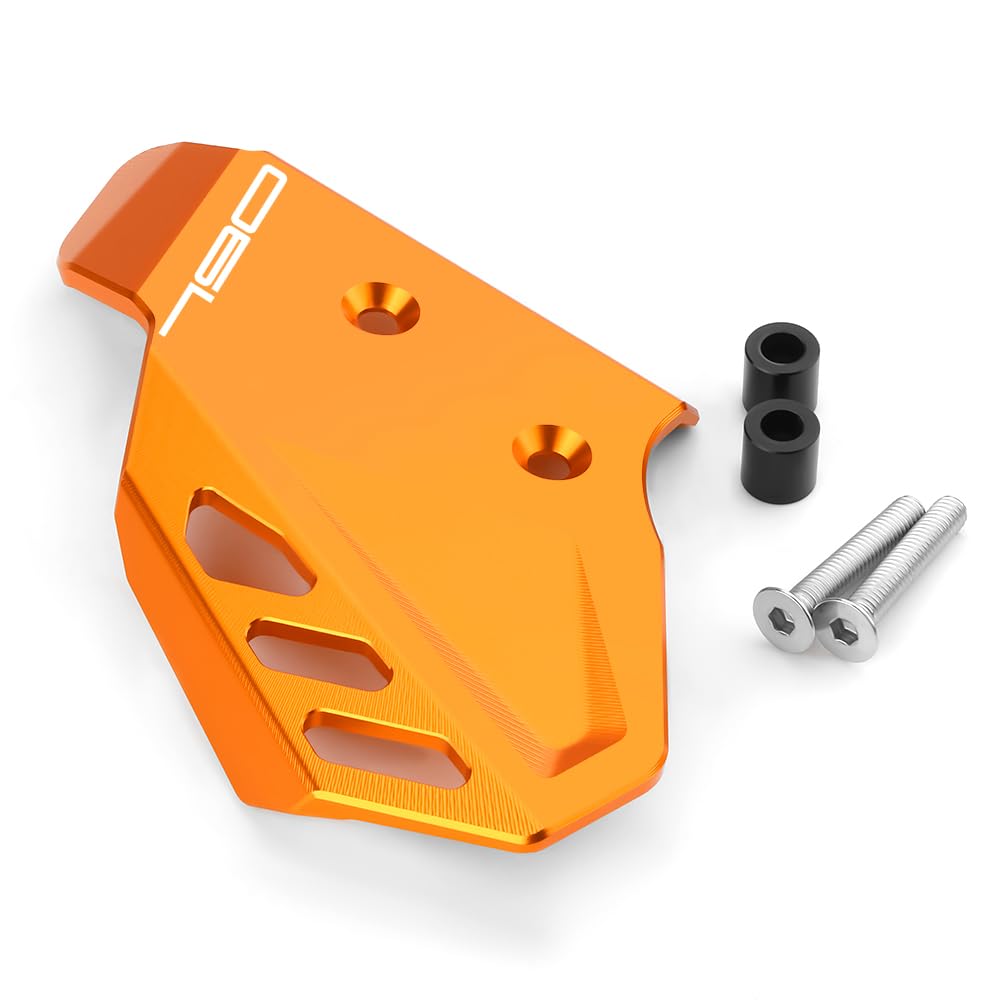 Modeer Copertura moto del cilindro freno posteriore compatibile con 790 Adventure/R 2019 2020 2021 2022 2023 2024 2025 Accessori CNC (arancione)