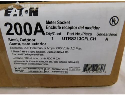 Cutler Hammer Meter Socket 200 Amp Boxed