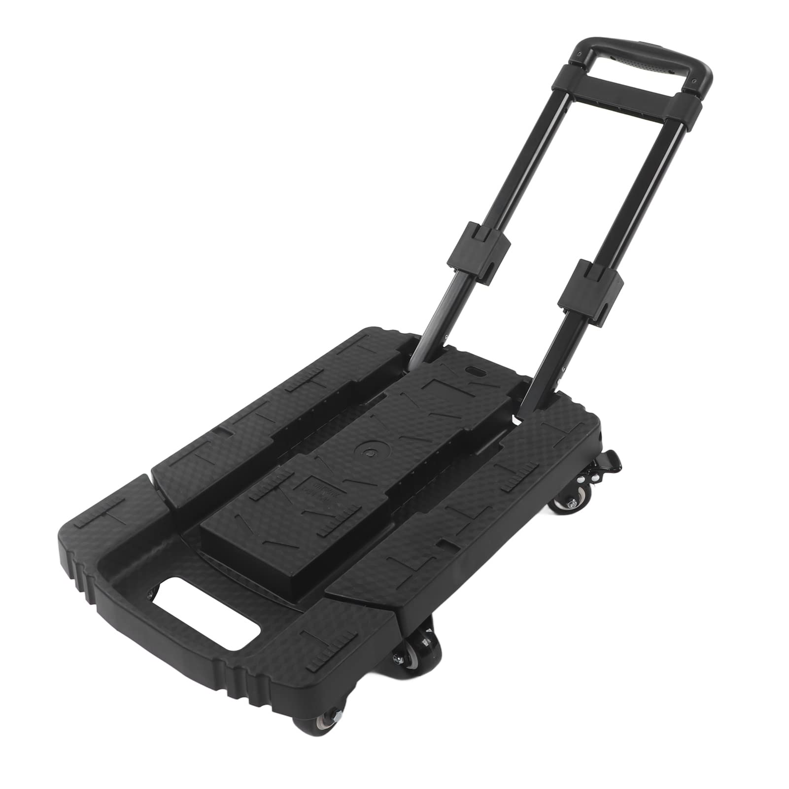 Acouto Carrello a Mano Pieghevole Carrello per Carrelli da 440 Libbre per Seggiolino Auto da Viaggio a 6 Ruote per Bagagli Esteso Ruote e Direzione a Mano Pieghevole per Carrelli a