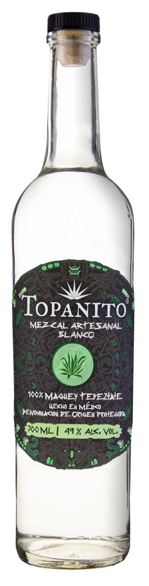 Topanito Mezcal Artesanal Blanco 100% Mague Tepeztate 49% Vol. 0,7l