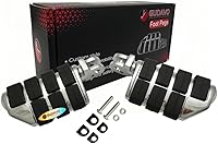 Vista 23 de Estriberas de aluminio cromado para motocicleta con soportes compatibles con Honda VT Shade 600 DELUXE/VLX 1996-2007 (GTW Chrome)