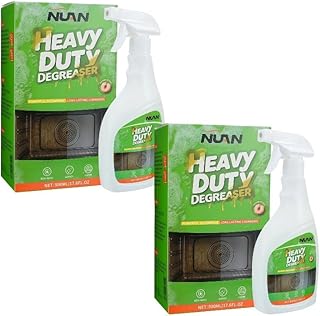 NUAN 2 Pack Kitchen Degreaser Cleaner, 500 ml Heavy Duty Grease Remover Spray for Stove, Range Hood, Cooktop & Kitchen Surface