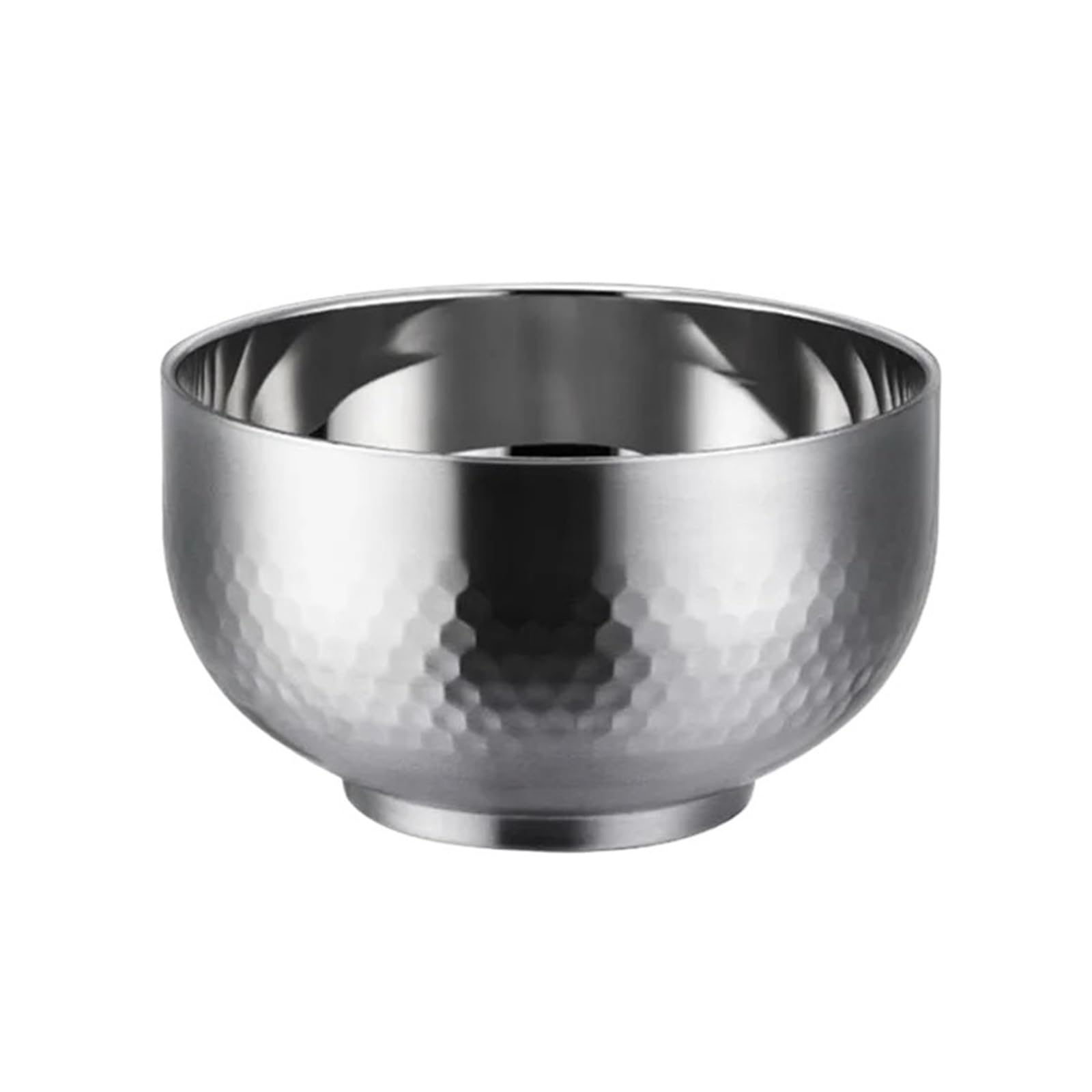Genérico Cuenco de arroz acero inoxidable, sopa espesada doble capa, fideos Ramen(14cm 304 SUS)