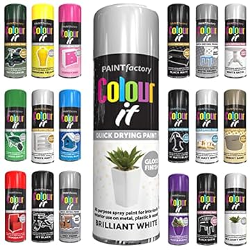 Classic Signature -1 x All Purpose White Gloss Aerosol Spray Paint 250ml Quick Drying Spray, Fast Dry and Excellent Coverage for Wood, Metal, Plastic and more