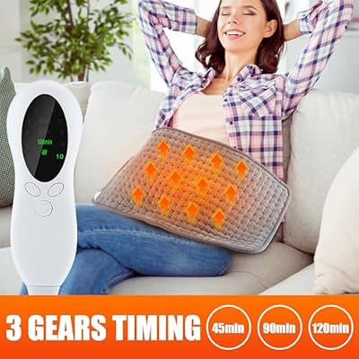 Heating Pad for Back Pain Relief, Electric Heating Pads with 10 Heat Settings, 3 Auto Shut-Off, LED Controller, Soft Heating Pad for Shoulder, Neck, Period Cramps (40 * 76CM 15.7x30)