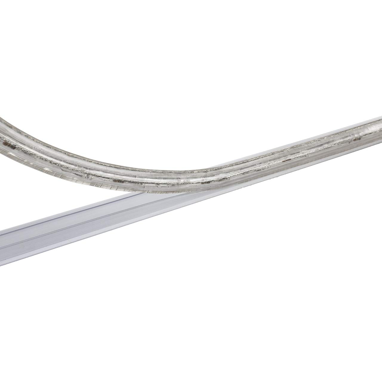Brilliant Brand Lighting 24 Inch x 3/8 Inch Rope Light Mounting Track - Clear PVC Channel (10 Pack) - 12/120 Volt
