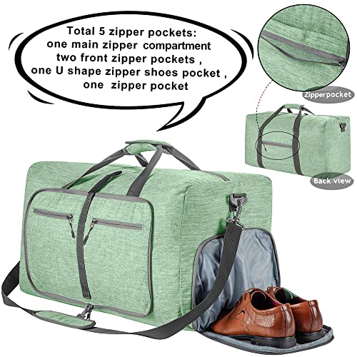 Image of Vomgomfom 65L /85L /115L Foldable Travel Duffle Bag with Shoe Compartment