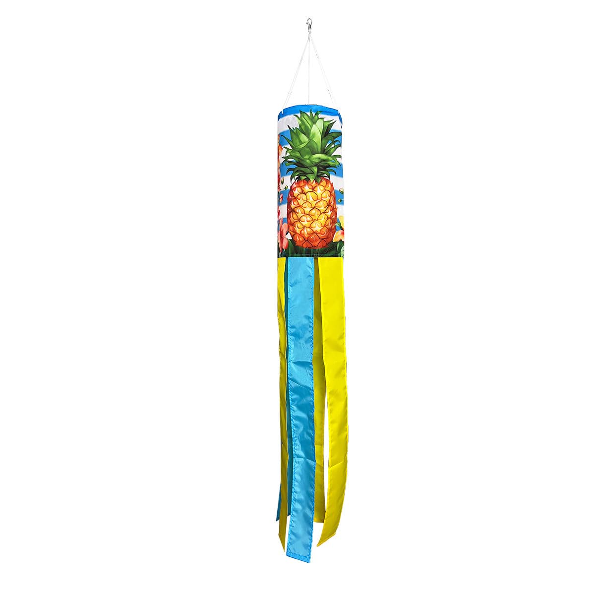 Briarwood Lane Pineapple And Spring Stripes Windsock Wind Twister 40X6 For Spring Wind Spinner