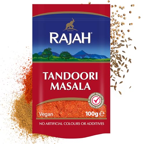 Rajah Spices Tandoori Masala Seasoning | Tandoori Seasoning Powder | Tandoori Rub | Tandoori Marinade | Tandoori Spice Mix | Tandoori Curry (100G)